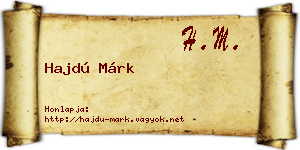 Hajdú Márk névjegykártya